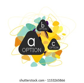 Triangle infographics design layout, trendy abstract background layout template for info business presentation, options app wallpaper banner, poster or wallpaper. Vector illustration