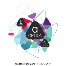Triangle infographics design layout, trendy abstract background layout template for info business presentation, options app wallpaper banner, poster or wallpaper. Vector illustration
