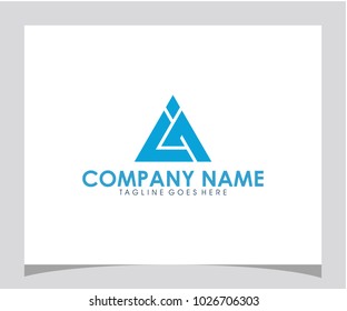 Triangle initial icon logo design vector