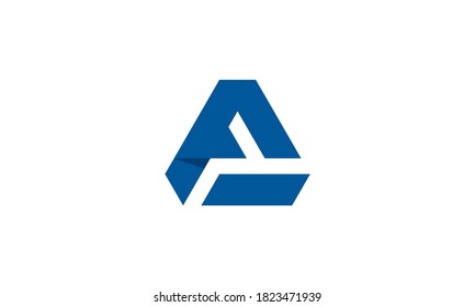 Triangle with Initial Letter AF FA Logo Design Inspiration
