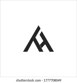 Triangle Initial Letter TH oder HT Monogram Symbol Logo-Vektorgrafik