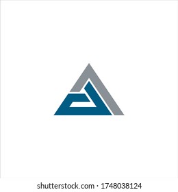 Triangle Initial letters AD DA Logo Design Vector