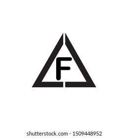  triangle  initial logo name F vector