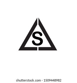  triangle  initial logo name S vector