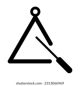 triangle instrument icon, triangle vector, instrument illustration
