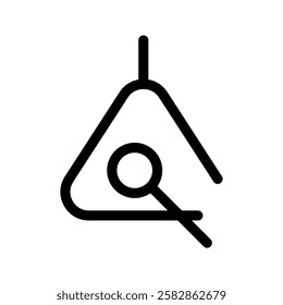 Triangle Instrument Icon Vector Symbol Design Illustration