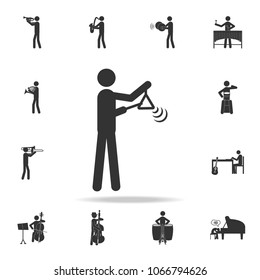 Triangle instrument player icon. Detailed set of music icons. Premium quality graphic design. One of the collection icons for websites web design mobile app on white background