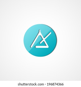 Triangle instrument web icon on white background