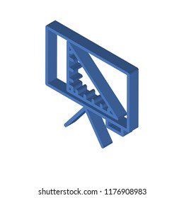 Triangle isometric left top view 3D icon