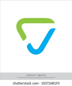 triangle J logo template