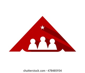 triangle of justice vector icon logo symbol