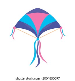 triangle kite on white background