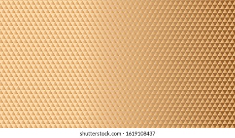 The triangle is laid out in a beautiful golden yellow color for a modern background.Vector