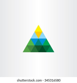 triangle landscape logo mountain sun vector design