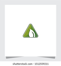 Triangle Leaf Logo Inspirations Template. icon