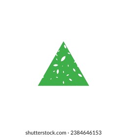 Triangle leaves, background geometric symbol simple logo vector