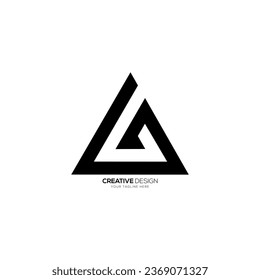 Triangle Letter Ag mit dem Logo für abstrakte Monogramm-Typografie