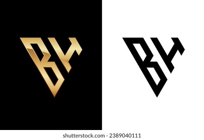 Diseño de logotipo de letra triangular B