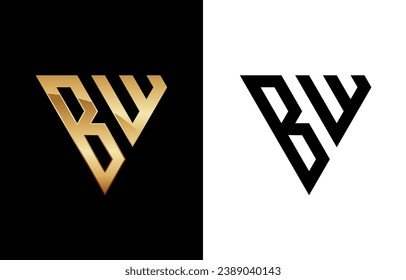 Diseño de logotipo de letra triangular B