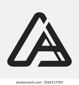 Triangle letter CA modern shape alphabet creative monogram logo