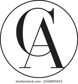 Triangle letter CA modern shape alphabet creative monogram logo. CA logo. AC logo