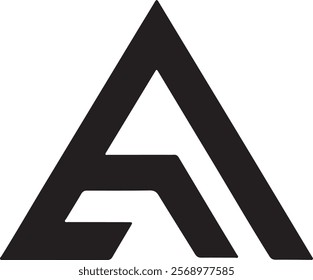 Triangle letter CA modern shape alphabet creative monogram logo. CA logo. AC logo