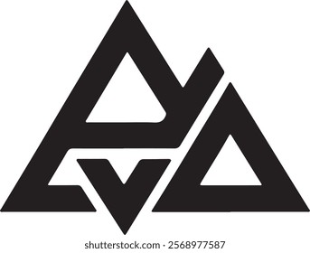 Triangle letter CA modern shape alphabet creative monogram logo. CA logo. AC logo