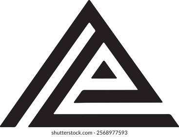 Triangle letter CA modern shape alphabet creative monogram logo. CA logo. AC logo