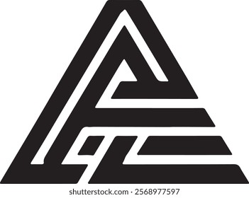 Triangle letter CA modern shape alphabet creative monogram logo. CA logo. AC logo