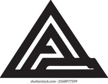 Triangle letter CA modern shape alphabet creative monogram logo. CA logo. AC logo