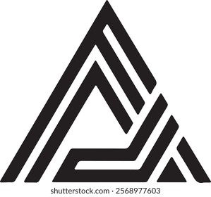 Triangle letter CA modern shape alphabet creative monogram logo. CA logo. AC logo
