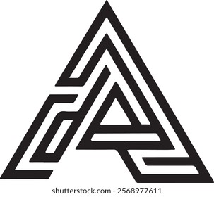 Triangle letter CA modern shape alphabet creative monogram logo. CA logo. AC logo