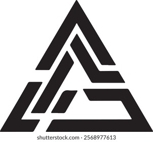 Triangle letter CA modern shape alphabet creative monogram logo. CA logo. AC logo
