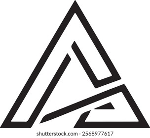 Triangle letter CA modern shape alphabet creative monogram logo. CA logo. AC logo