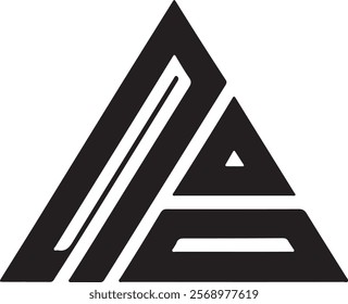 Triangle letter CA modern shape alphabet creative monogram logo. CA logo. AC logo