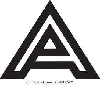 Triangle letter CA modern shape alphabet creative monogram logo. CA logo. AC logo