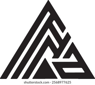 Triangle letter CA modern shape alphabet creative monogram logo. CA logo. AC logo