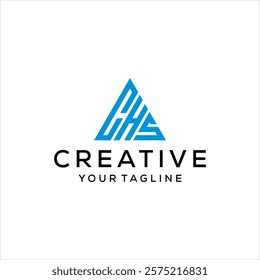 triangle letter CHS logo design