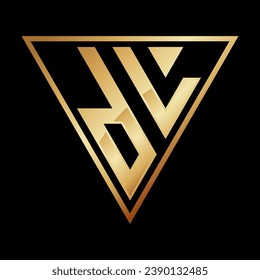 Diseño del logotipo de la letra triangular D