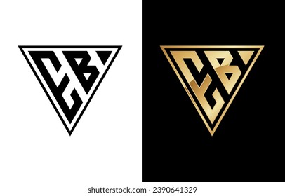 Triangle Letter E and B Logo Design