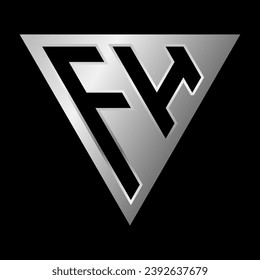 Triangle Letter F and H Logo Design