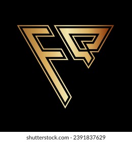 Triangle Letter F and Q Logo Design