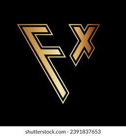Triangle Letter F and X  Logo Design
