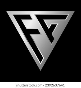 Diseño de logotipo de carta triangular FA