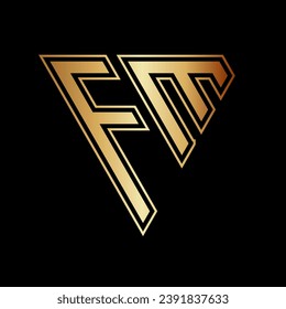 Triangle Letter FM Logo Design
