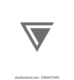 Triangle letter g logo design vector royalty free image template 