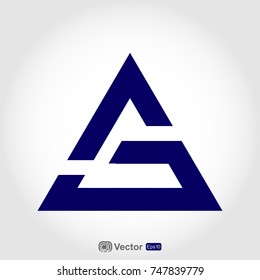 triangle letter G logo vector