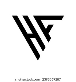 Triangle Letter HA Monogramm-Logo