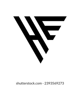 Letra triangular HE Monograma