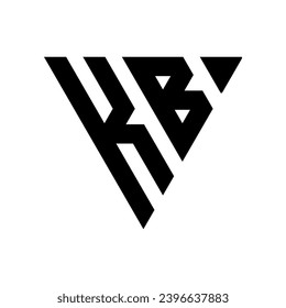 Triangle Letter KB Logo Design